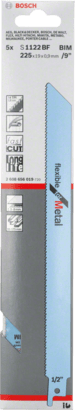 New Genuine Bosch 2608656019 S 1122 BF Flexible for Metal Reciprocating Saw
