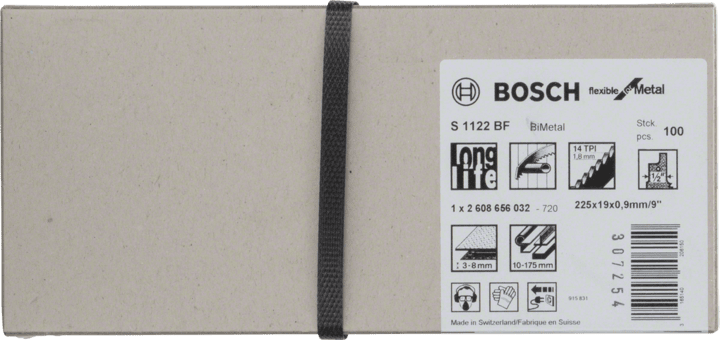 New Genuine Bosch 2608656032 S 1122 BF Flexible for Metal Reciprocating Saw