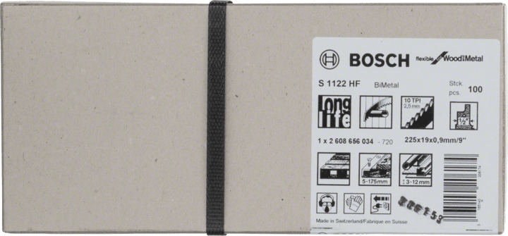 New Genuine Bosch 2608656034 S 1122 HF Flexible for Wood and Metal