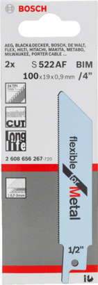 New Genuine Bosch 2608656267 S 522 AF Flexible for Metal Reciprocating Saw