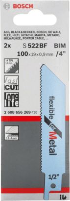 New Genuine Bosch 2608656269 S 522 BF Flexible for Metal Reciprocating Saw