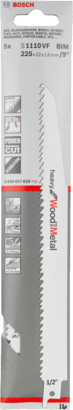 New Genuine Bosch 2608657610 S 1110 VF Heavy for Wood and Metal Reciprocating