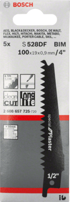 New Genuine Bosch 2608657725 S 528 DF Special for Plaster Reciprocating Saw