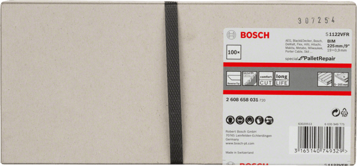 New Genuine Bosch 2608658031 S 1122 VFR Special for Pallet Repair Reciprocating