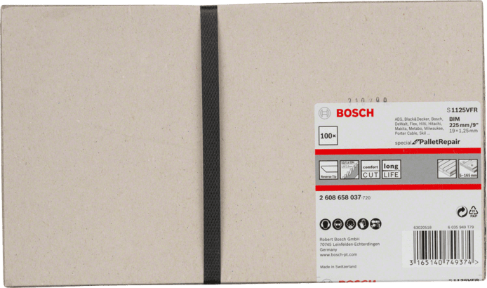 New Genuine Bosch 2608658037 S 1125 VFR Special for Pallet Repair Reciprocating