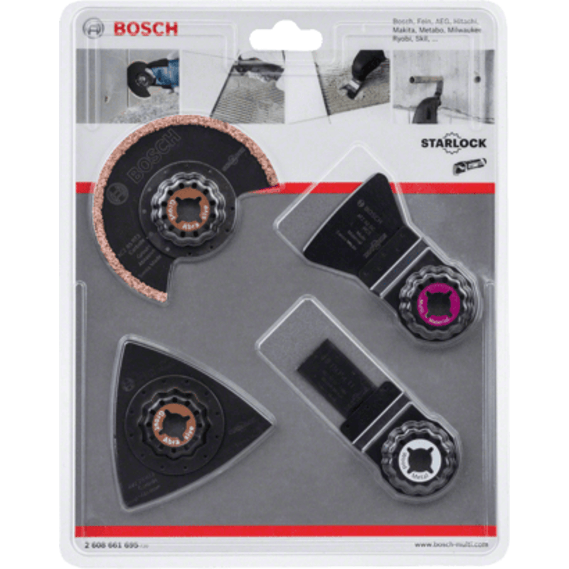 New Genuine Bosch 2608661695 Tile Set for Multi-Tools, 4-Piece