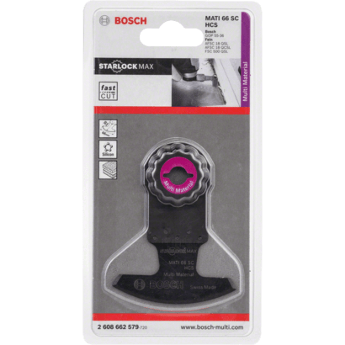 New Genuine Bosch 2608662579 MATI 66 SC Blade for Multi-Tools For oscillating