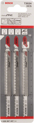 New Genuine Bosch 2608667447 T 302 H Clean for PVC Jigsaw Blade For jigsaws