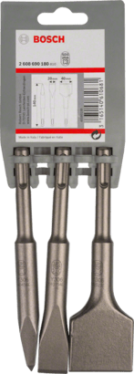 New Genuine Bosch 2608690180 SDS plus Stubby Chisel Set, 3-Piece For rotary