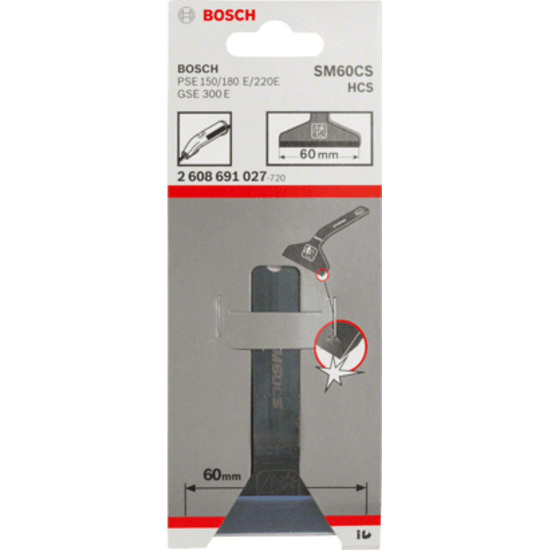 New Genuine Bosch 2608691027 HCS Scraper Blade For electroscrapers