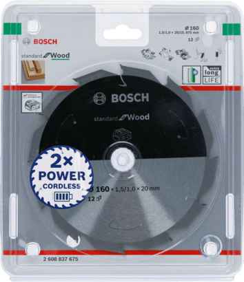 New Genuine Bosch 2608837675 Standard for Wood Circular Saw Blade For Cordless