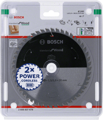 New Genuine Bosch 2608837678 Standard for Wood Circular Saw Blade For Cordless