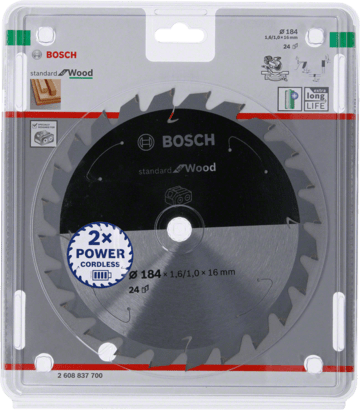 New Genuine Bosch 2608837700 Standard for Wood Circular Saw Blade For Cordless