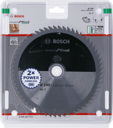 New Genuine Bosch 2608837711 Standard for Wood Circular Saw Blade For Cordless