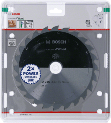 New Genuine Bosch 2608837721 Standard for Wood Circular Saw Blade For Cordless