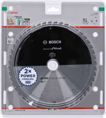New Genuine Bosch 2608837728 Standard for Wood Circular Saw Blade For Cordless