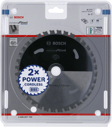 New Genuine Bosch 2608837750 Standard for Steel Circular Saw Blade For Cordless