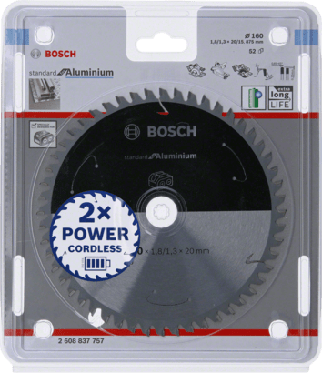 New Genuine Bosch 2608837757 Standard for Aluminium Circular Saw Blade For