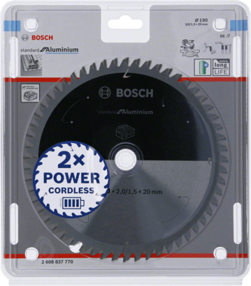 New Genuine Bosch 2608837770 Standard for Aluminium Circular Saw Blade For
