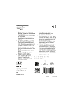 New Genuine Bosch 2608900005 EXPERT Multihole Backing Pad Universal 125 mm