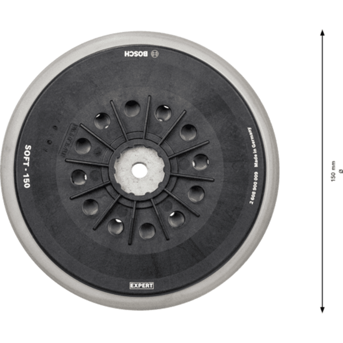 New Genuine Bosch 2608900009 EXPERT Multihole Backing Pad for 150 mm For