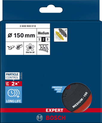 New Genuine Bosch 2608900010 EXPERT Multihole Backing Pad for 150 mm For