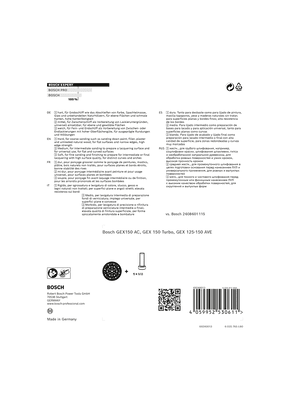 New Genuine Bosch 2608900010 EXPERT Multihole Backing Pad for 150 mm For