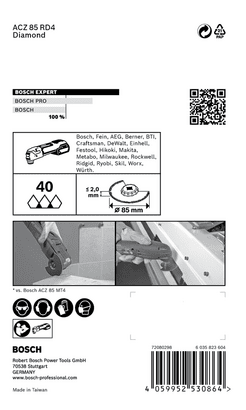 New Genuine Bosch 2608900034 EXPERT ACZ 85 RD4 Grout Segment Blade