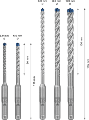 New Genuine Bosch 2608900197 EXPERT SDS plus-7X Hammer Bit Sets For rotary