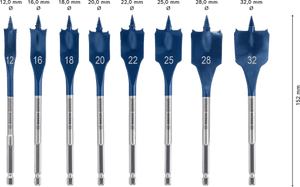 New Genuine Bosch 2608900335 EXPERT Self Cut Speed Spade Drill Bit Set For