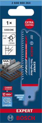 New Genuine Bosch 2608900364 EXPERT Thick Tough Metal S555CHC Blades For