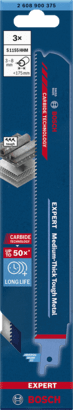 New Genuine Bosch 2608900375 EXPERT Medium-Thick Tough Metal S1155HHM Blade For