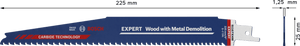 New Genuine Bosch 2608900399 EXPERT Wood with Metal Demolition S1167XHM Blade
