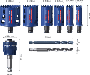 New Genuine Bosch 2608900446 EXPERT Multi Material PC Plus Universal Hole Saw