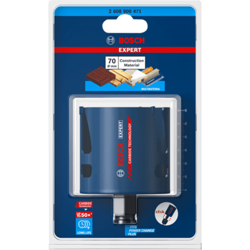 New Genuine Bosch 2608900471 EXPERT Construction Material PC Plus Hole Saw For