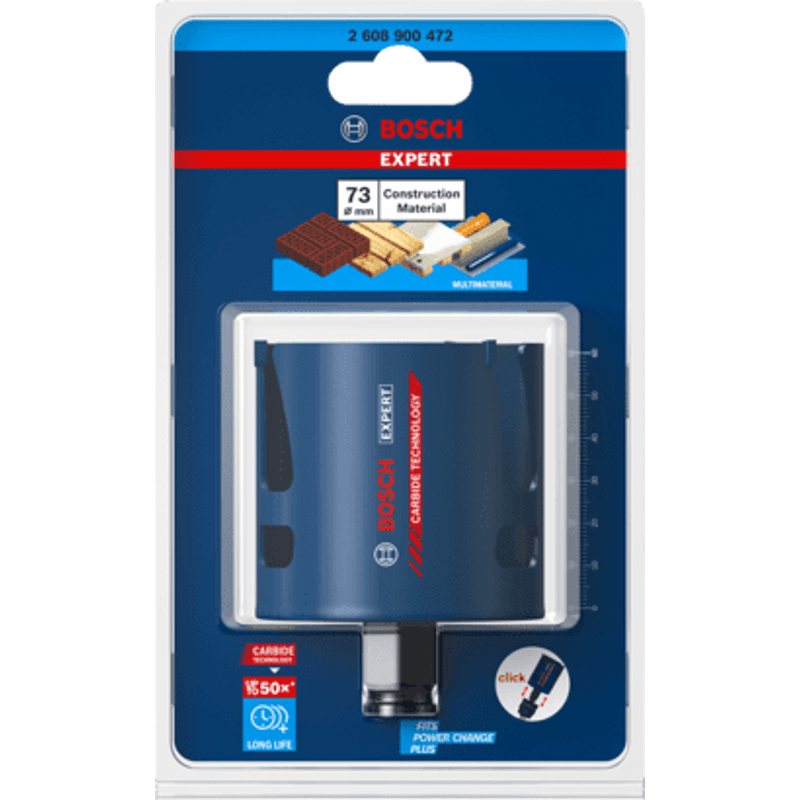 New Genuine Bosch 2608900472 EXPERT Construction Material PC Plus Hole Saw For