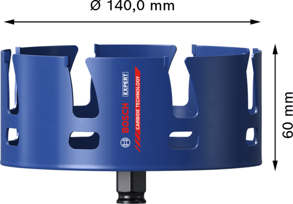 New Genuine Bosch 2608900486 EXPERT Construction Material Hole Saws For rotary