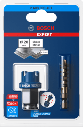 New Genuine Bosch 2608900491 EXPERT Sheet Metal PC Plus Hole Saw For rotary