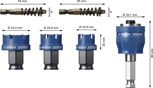 New Genuine Bosch 2608900502 EXPERT Sheet Metal PC Plus Universal Hole Saw Set