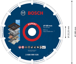 New Genuine Bosch 2608900535 EXPERT Diamond Metal Wheel Large Size Cutting Discs