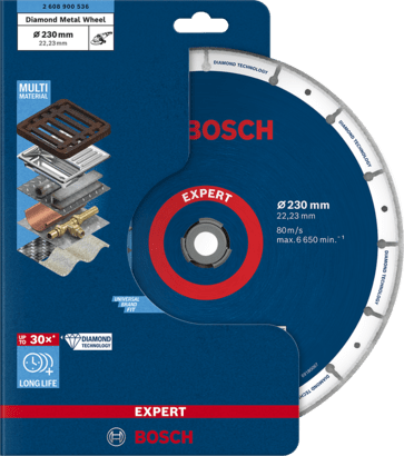 New Genuine Bosch 2608900536 EXPERT Diamond Metal Wheel Large Size Cutting Discs