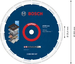 New Genuine Bosch 2608900537 EXPERT Diamond Metal Wheel Large Size Cutting