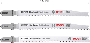 New Genuine Bosch 2608900549 EXPERT Hardwood 2-side clean Blade Sets For jigsaws