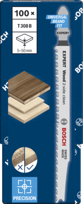 New Genuine Bosch 2608900553 EXPERT Wood 2-side clean T308B Blades For jigsaws