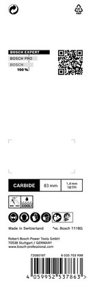 New Genuine Bosch 2608900562 EXPERT Stainless Steel T118EHM Blades For jigsaws