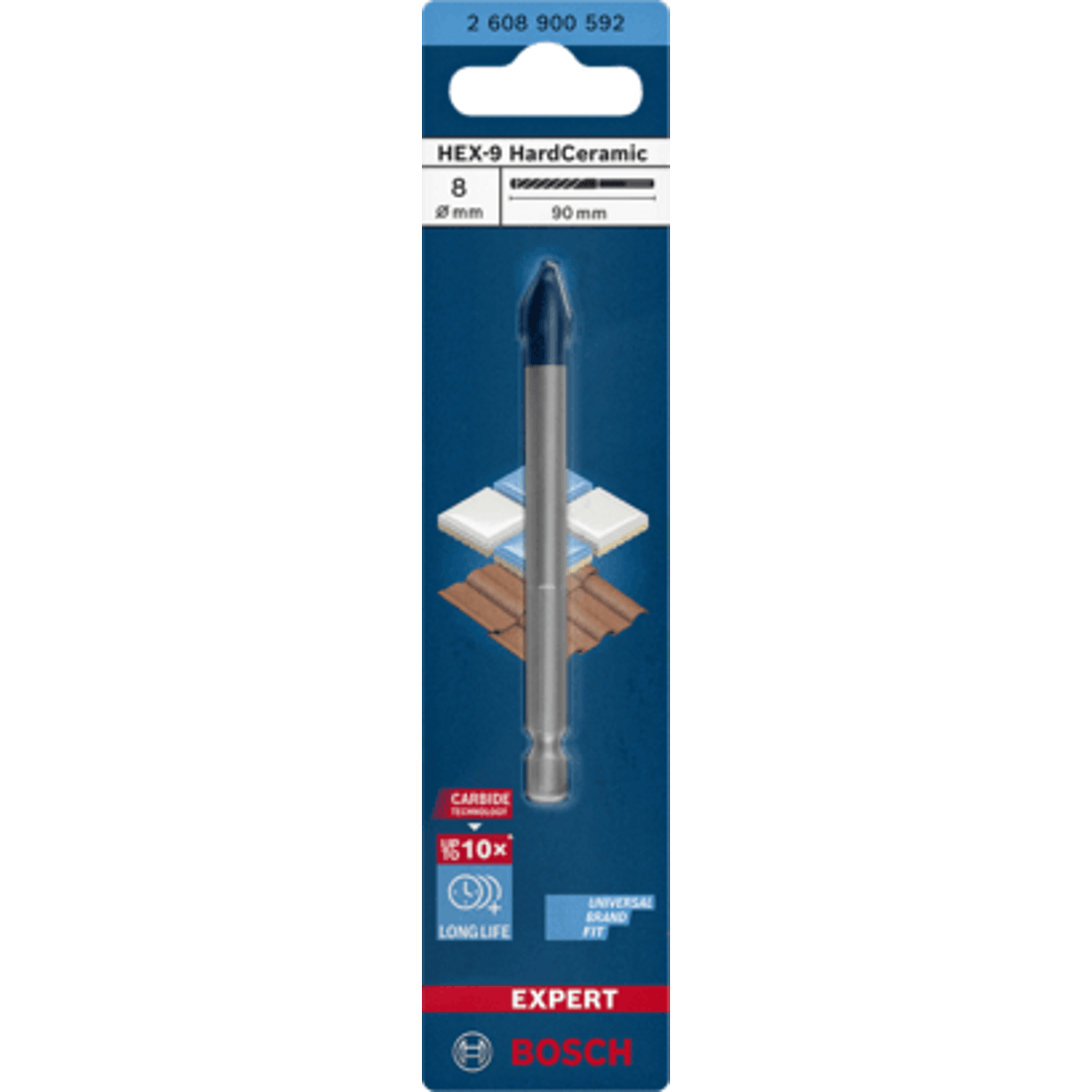 New Genuine Bosch 2608900592 EXPERT HEX-9 Hard Ceramic Bit For impact
