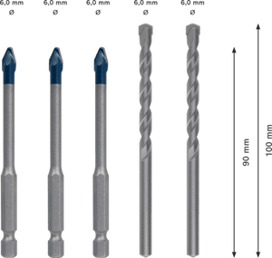 New Genuine Bosch 2608900596 EXPERT HEX-9 Hard Ceramic Bit Set For impact