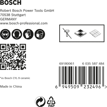 New Genuine Bosch 2608900597 EXPERT HEX-9 Hard Ceramic Bit Set For impact