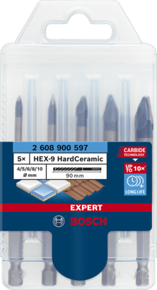 New Genuine Bosch 2608900597 EXPERT HEX-9 Hard Ceramic Bit Set For impact