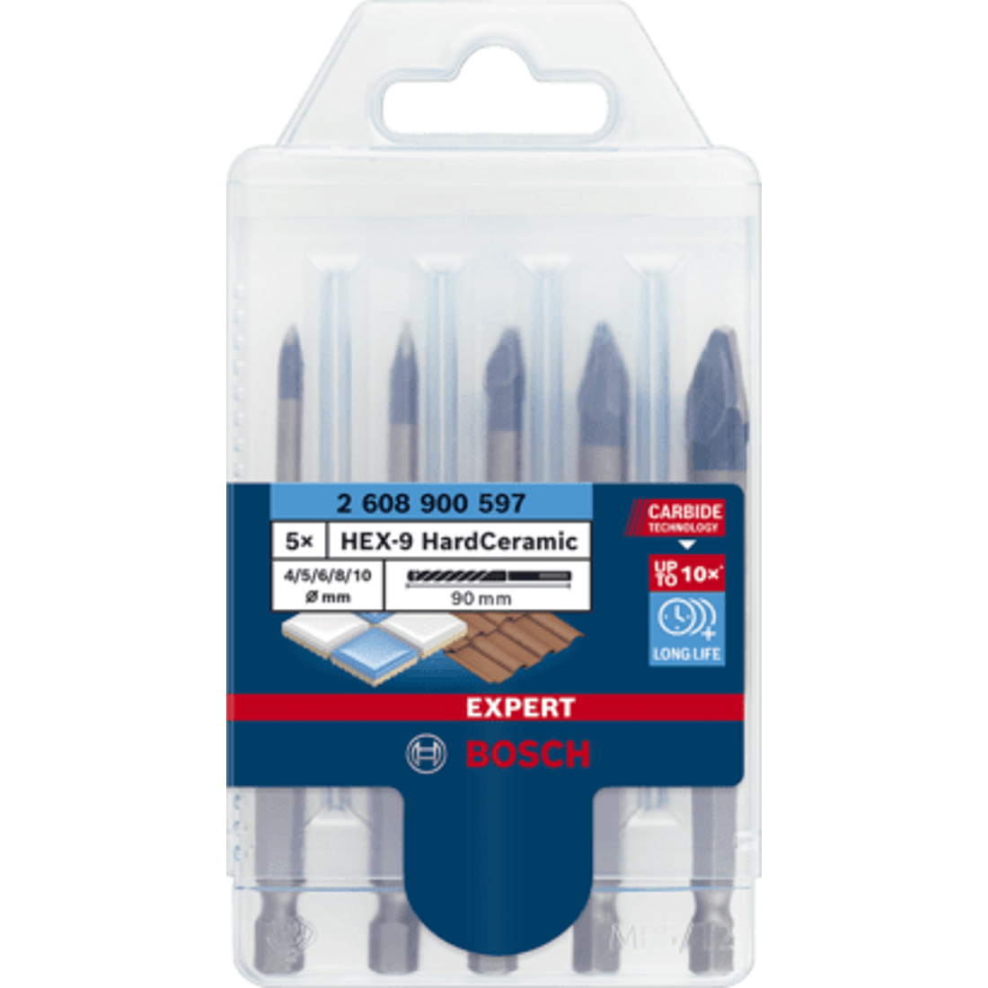 New Genuine Bosch 2608900597 EXPERT HEX-9 Hard Ceramic Bit Set For impact